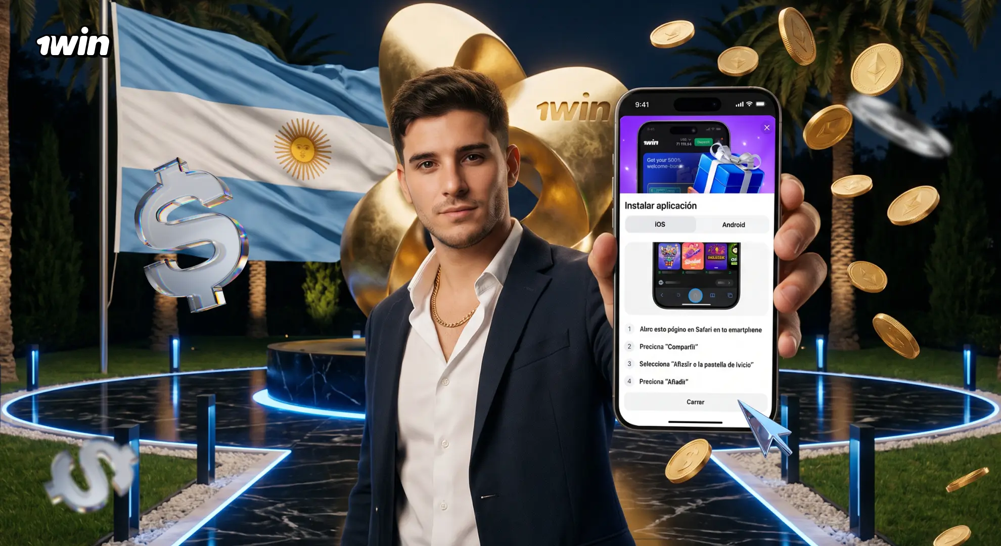App de 1win para Android e iPhone