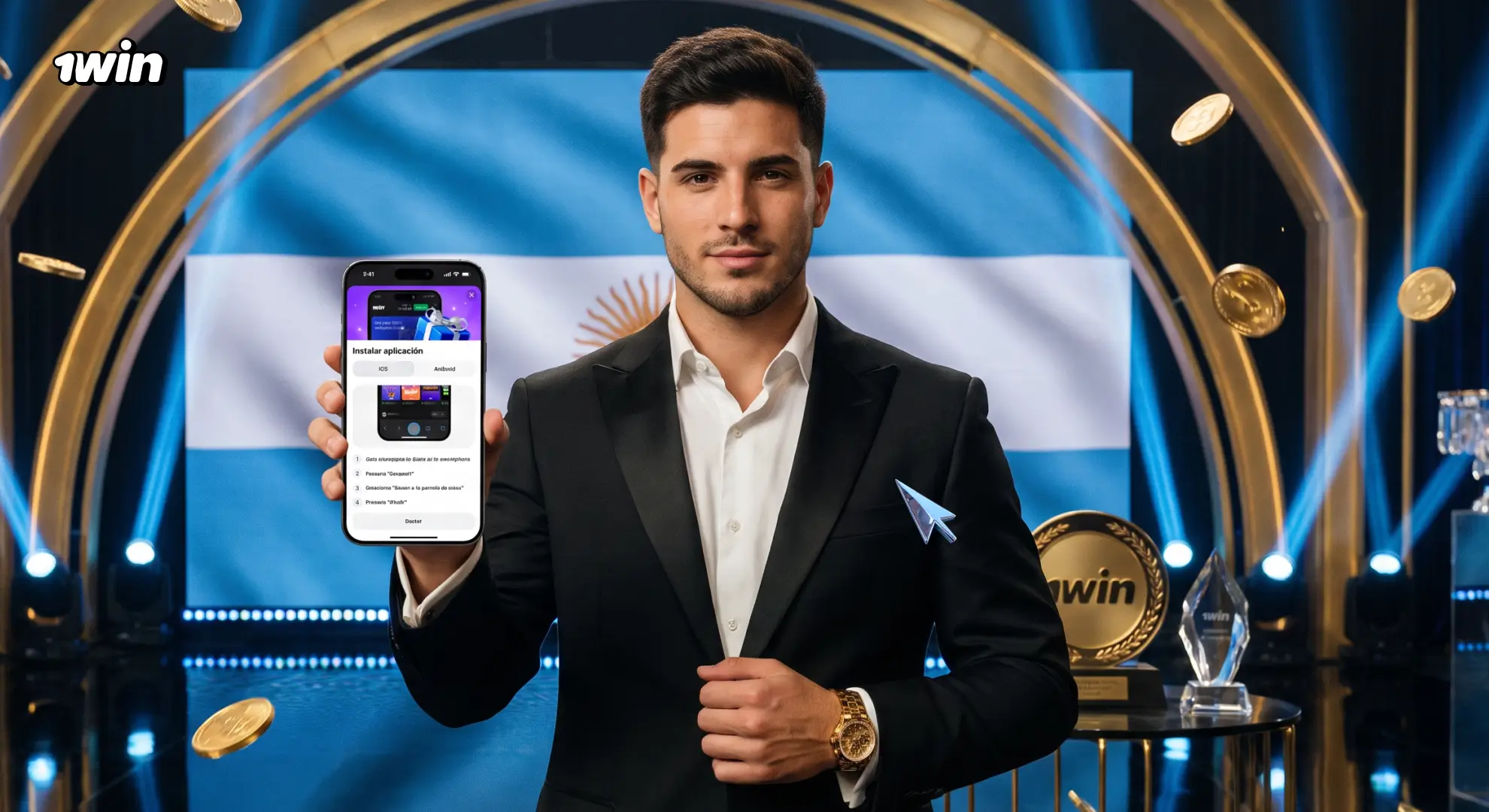 Instalación de 1win en iPhone desde Safari