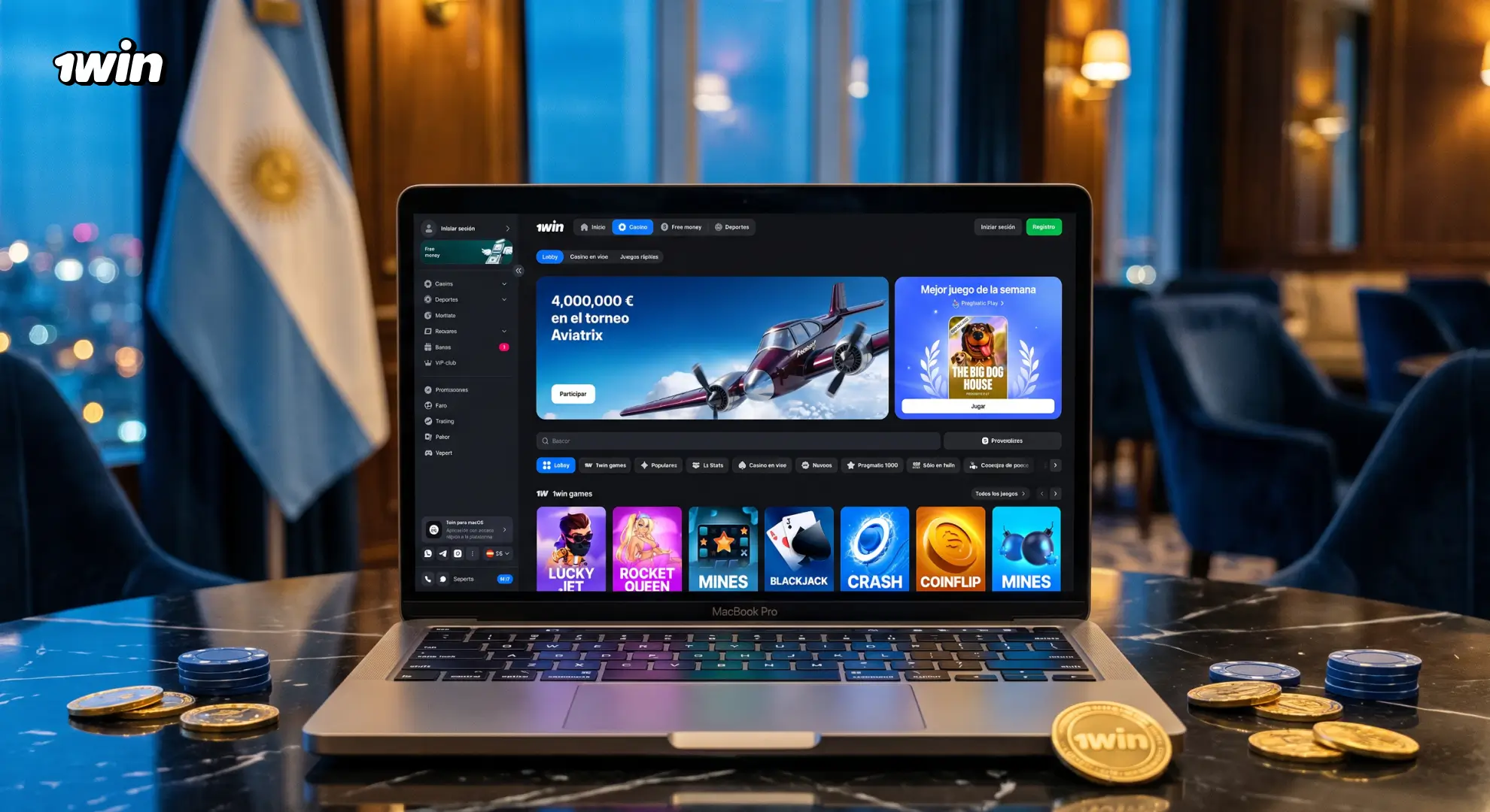 Mercado deportivo y esports en 1win